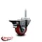 Service Caster 3 Inch Red Polyurethane Wheel Swivel 58 Inch Threaded Stem Caster with Brake SCC SCC-TS20S314-PPUB-RED-PLB-58212 - alternate 4